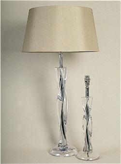 ALEXANDERS  ACRYLIC TWIST COLUMN LAMP